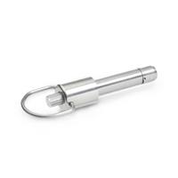 GN 214.6 Stainless Steel Locking Pin with Axial Lock Stainless Steel Slide